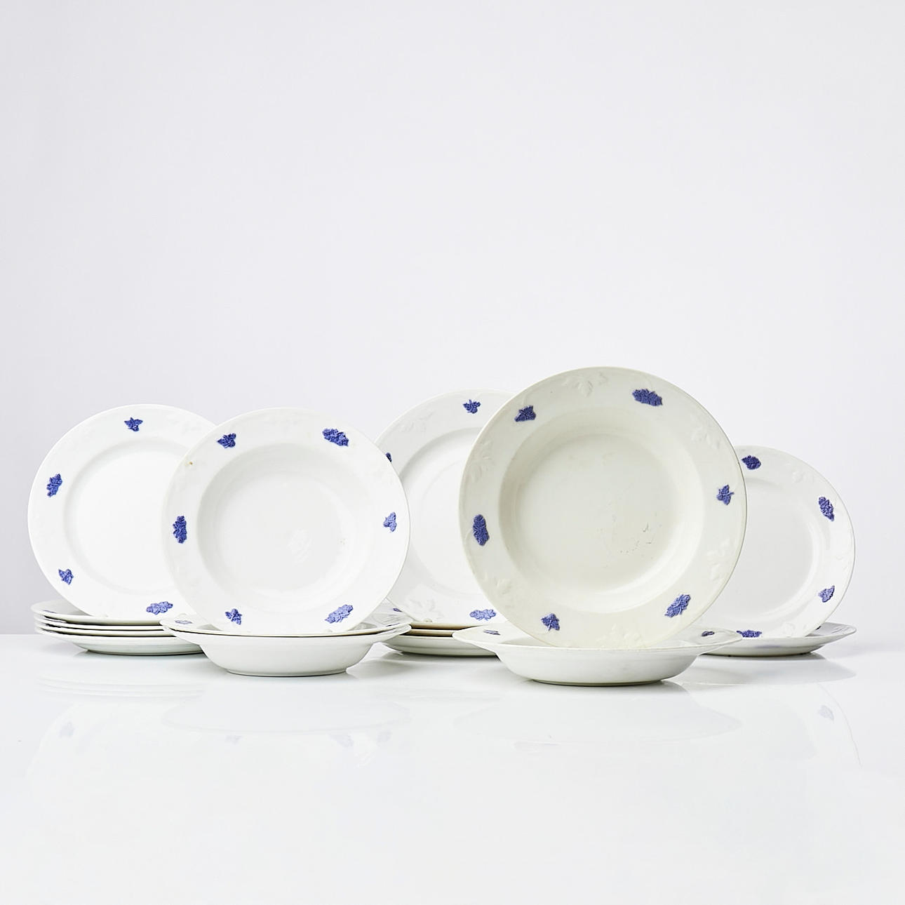 RÖRSTRAND, "Blå Blom", servisdelar 16 dlr.