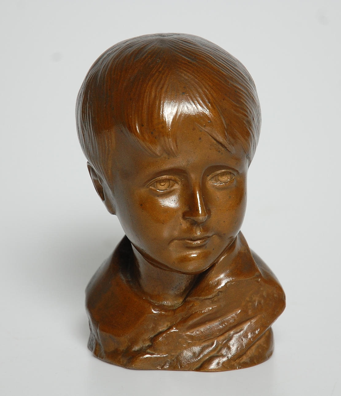 SKULPTUR, byst " Gosse " brons, 1900-tal.