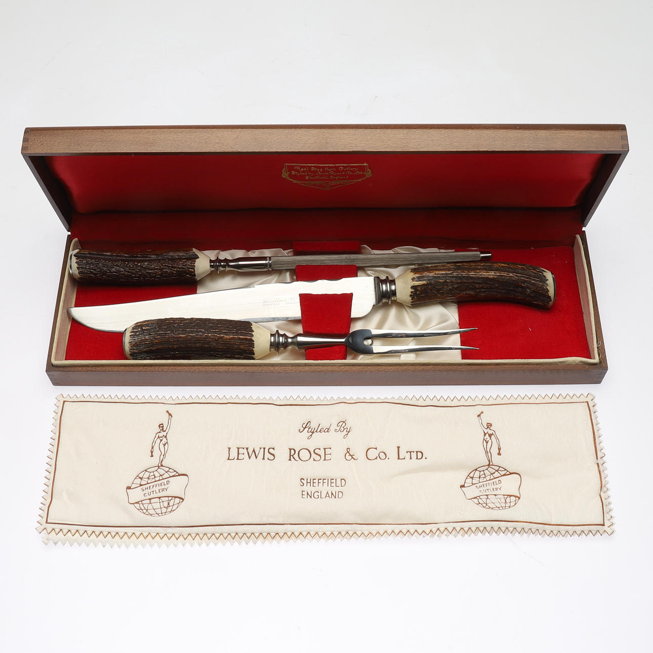 TRANCHERBESTICK, 3 Stück, Lewis Rose & Co, Sheffield, England.