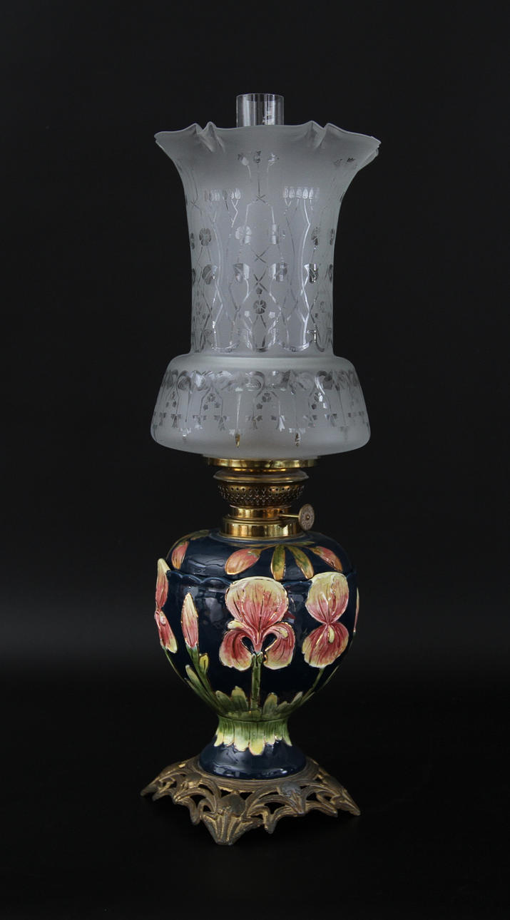 FOTOGENLAMPA, majolika, Jugend.