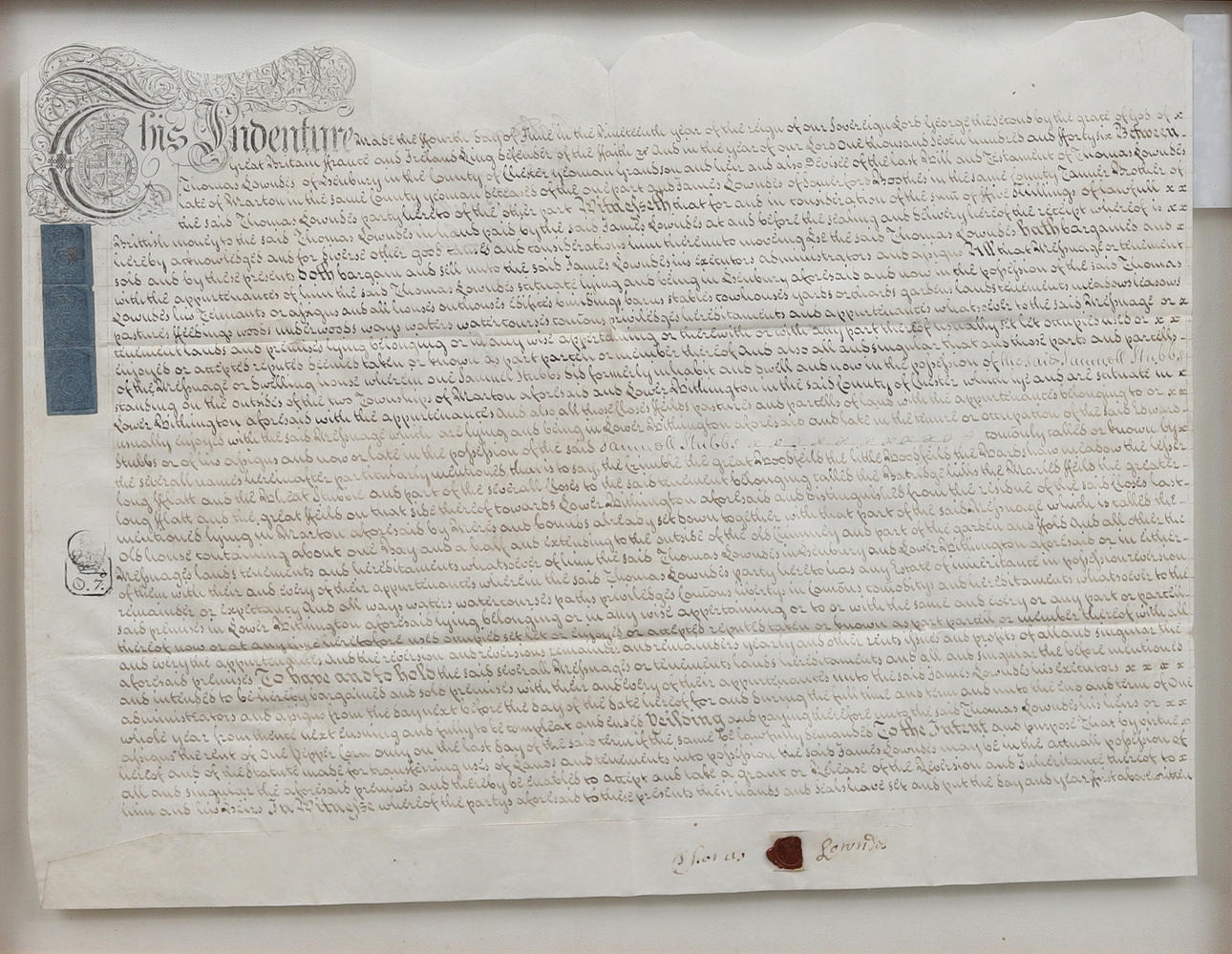 DOCUMENT/LETTER, handwritten, dated 1735.