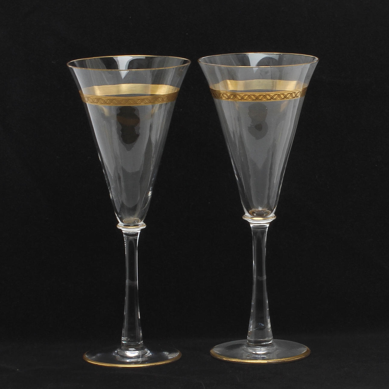 CHAMPAGNESTRUTAR 9 st, glas, 1900-tal.
