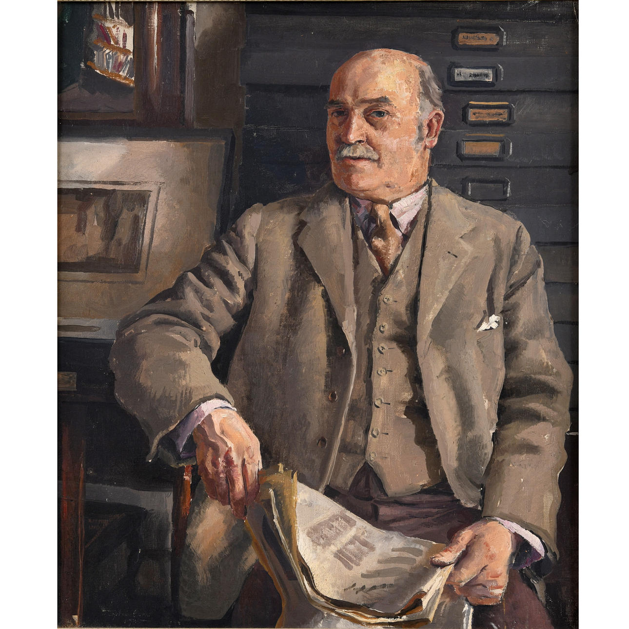 STEPHEN BONE (1904-1958). PORTRAIT OF SIR MUIRHEAD BONE.