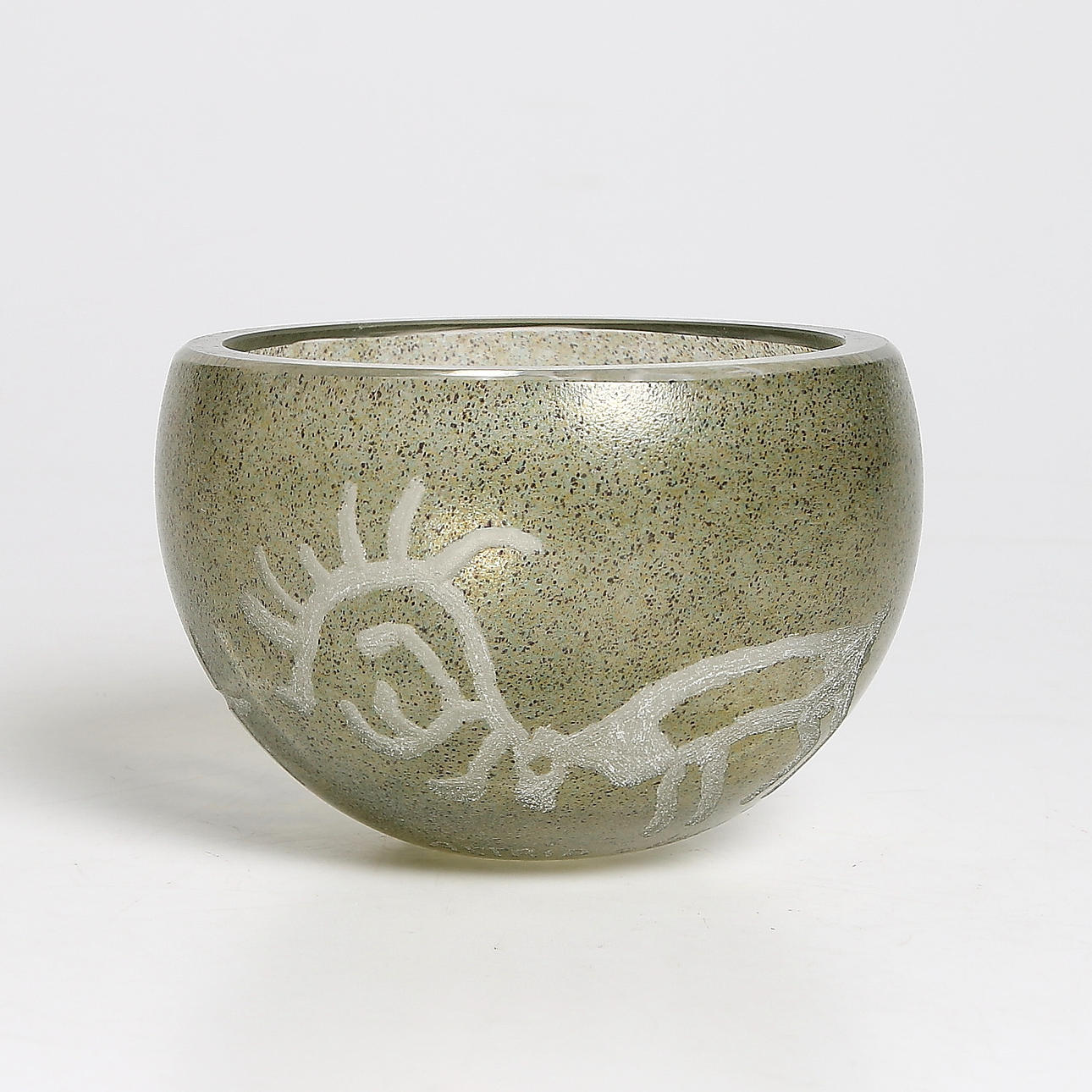 SKÅL, glas, Lars Pirak, Kosta Boda, 1900-tal. Signerad.