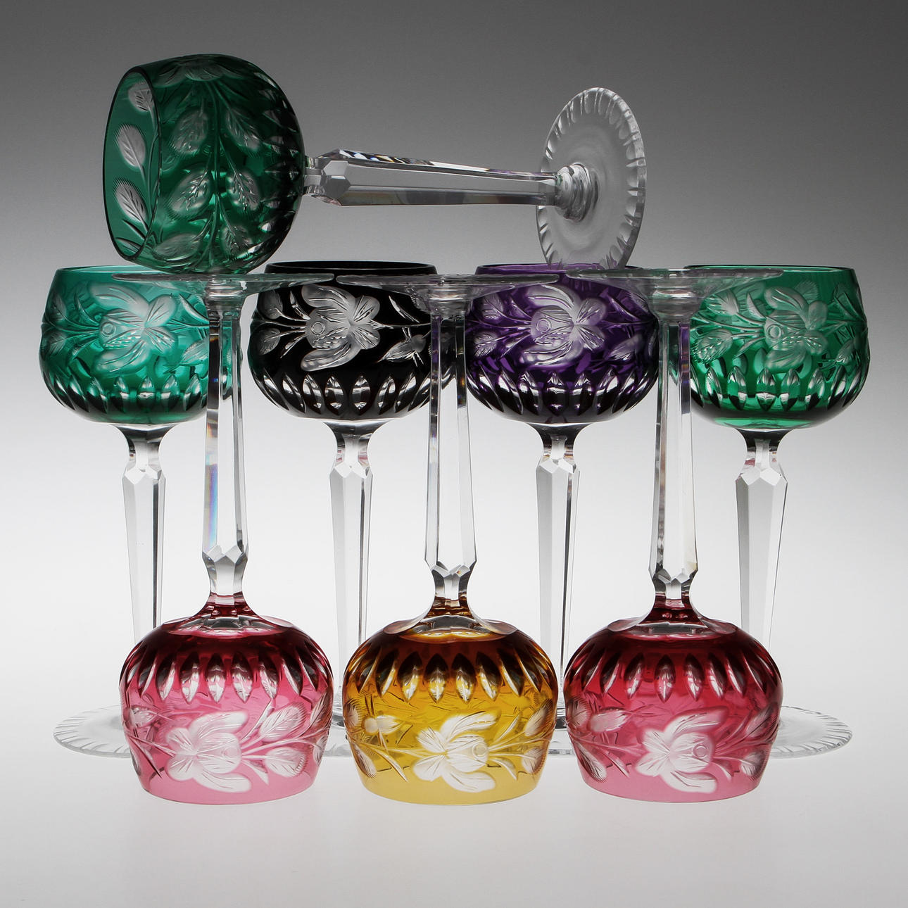 REMMARE, 8 st, glas, cuppor i olika färgtoner.