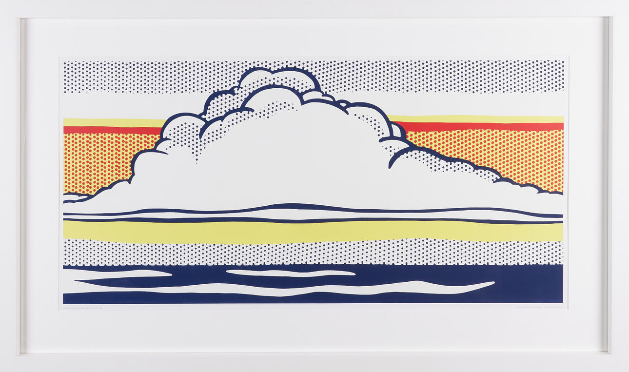 ROY LICHTENSTEIN. EFTER. "Cloud and sea", screentryck, 1989.