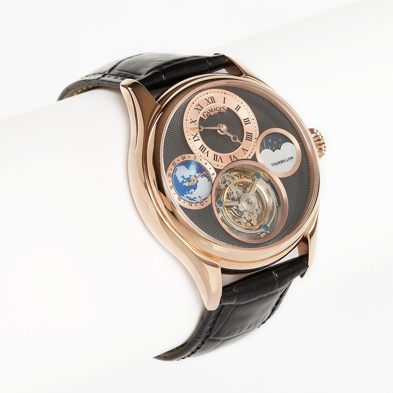 GAMAGES, herrarmbandsur, ”Tourbillon”, manuell.