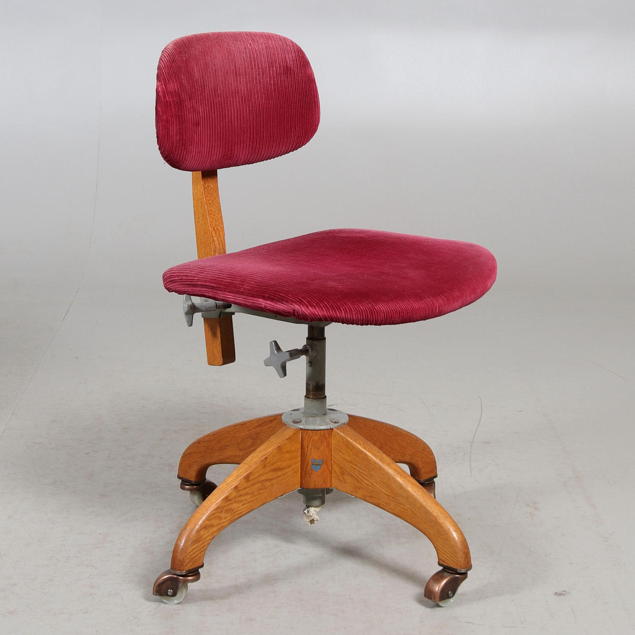 OFFICE CHAIR, teak, 1950s.