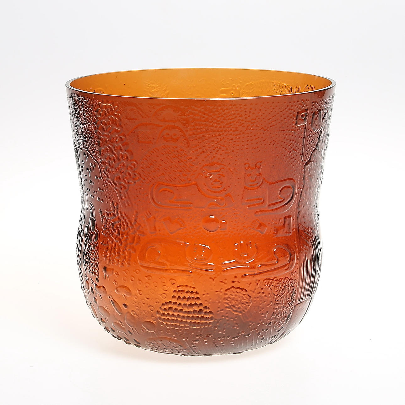 SKÅL, glas, "Fauna", Oiva Toikka Nuutajärvi, Finland. 1900 andra hälft.