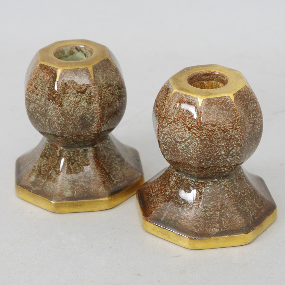 LJUSSTAKAR, 1 par, porslin, Josef Ekberg, Gustavsberg.