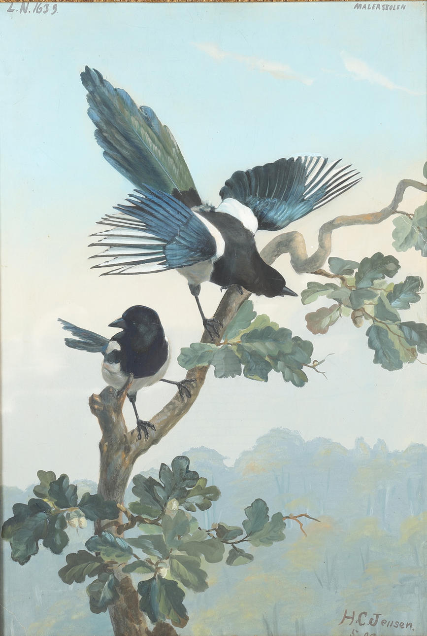 H.C. JENSEN. MAGPIER I ET TRÆ.