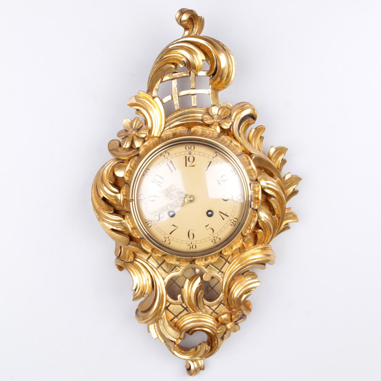 VÄGGPENDYL, förgylld, rokokostil, Westerstrand Töreboda, 1900-tal.