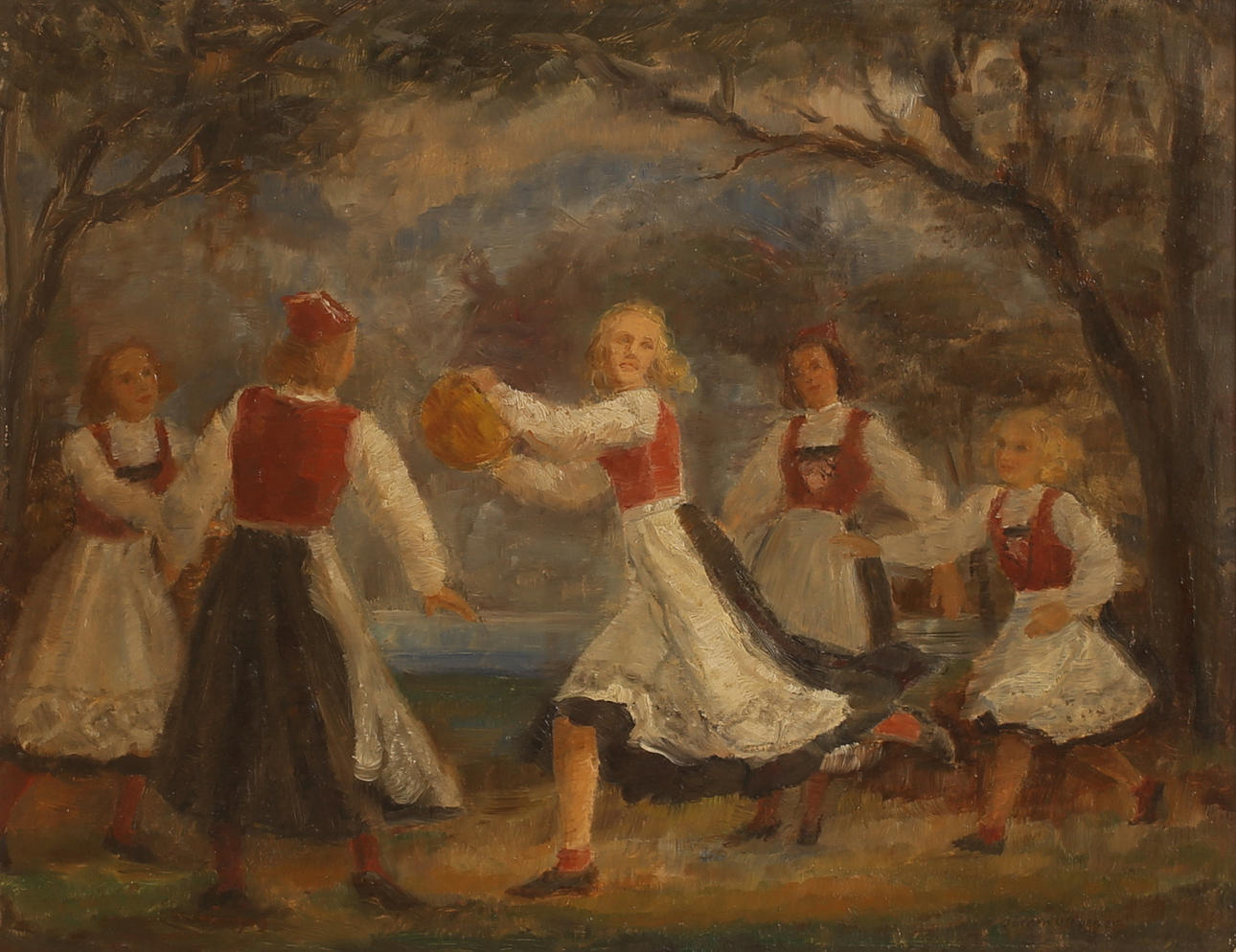 JÜRGEN WEGENER. Öl auf Platte, signiert.