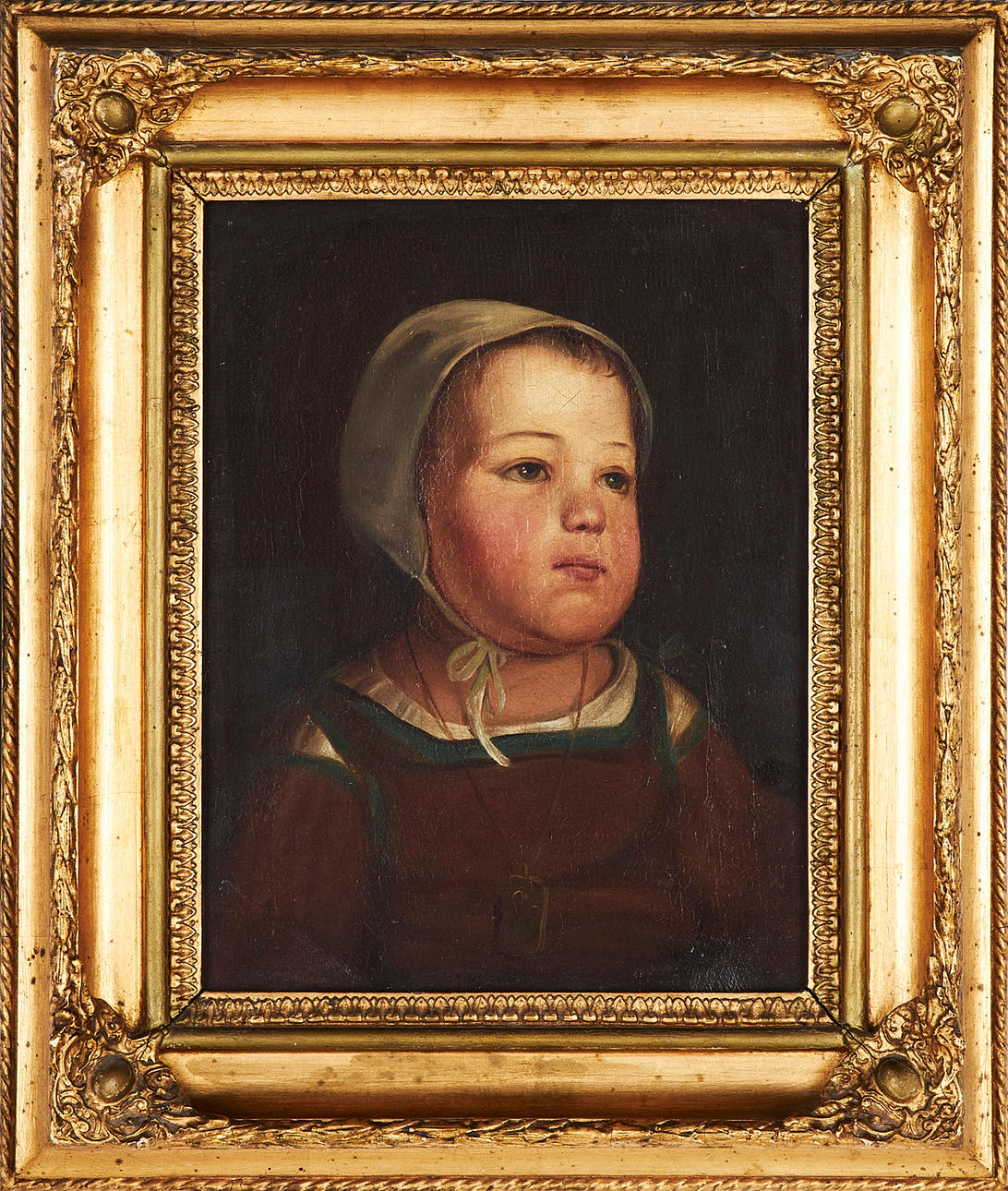 ADOLF VON BECKER. Barnporträtt, olja på duk, signerad och daterad 1851 ...
