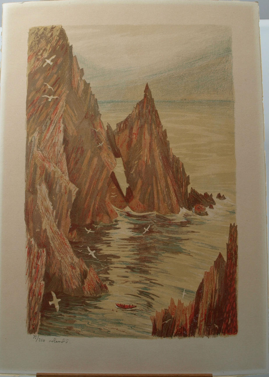 ROLAND SVENSSON. Litografi, numrerad 75/250, signerad roland S.