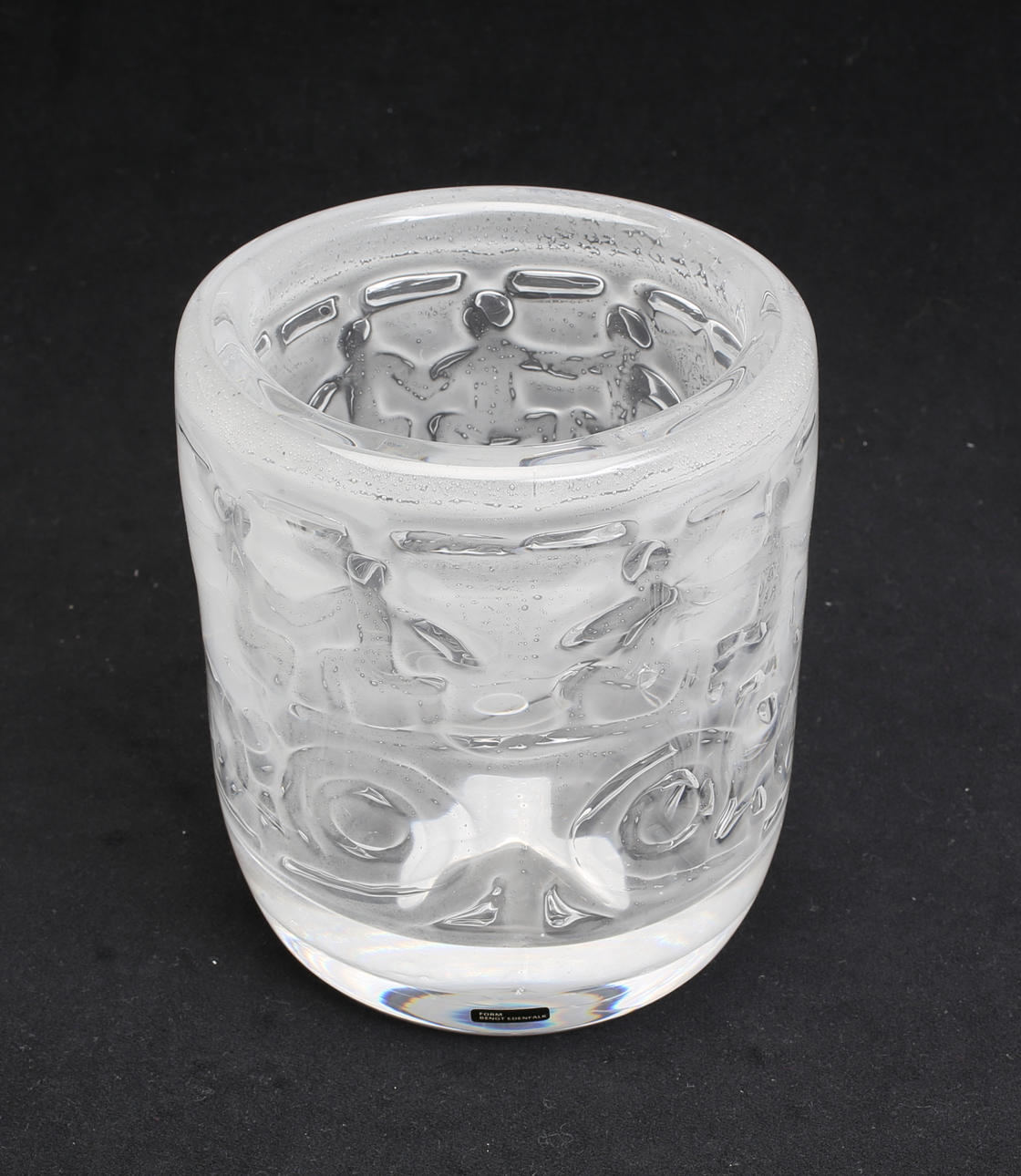 BENGT EDENFALK. Konstglas, "Thalatta" Ariel-teknik, etikettsignerad, 1960-tal.