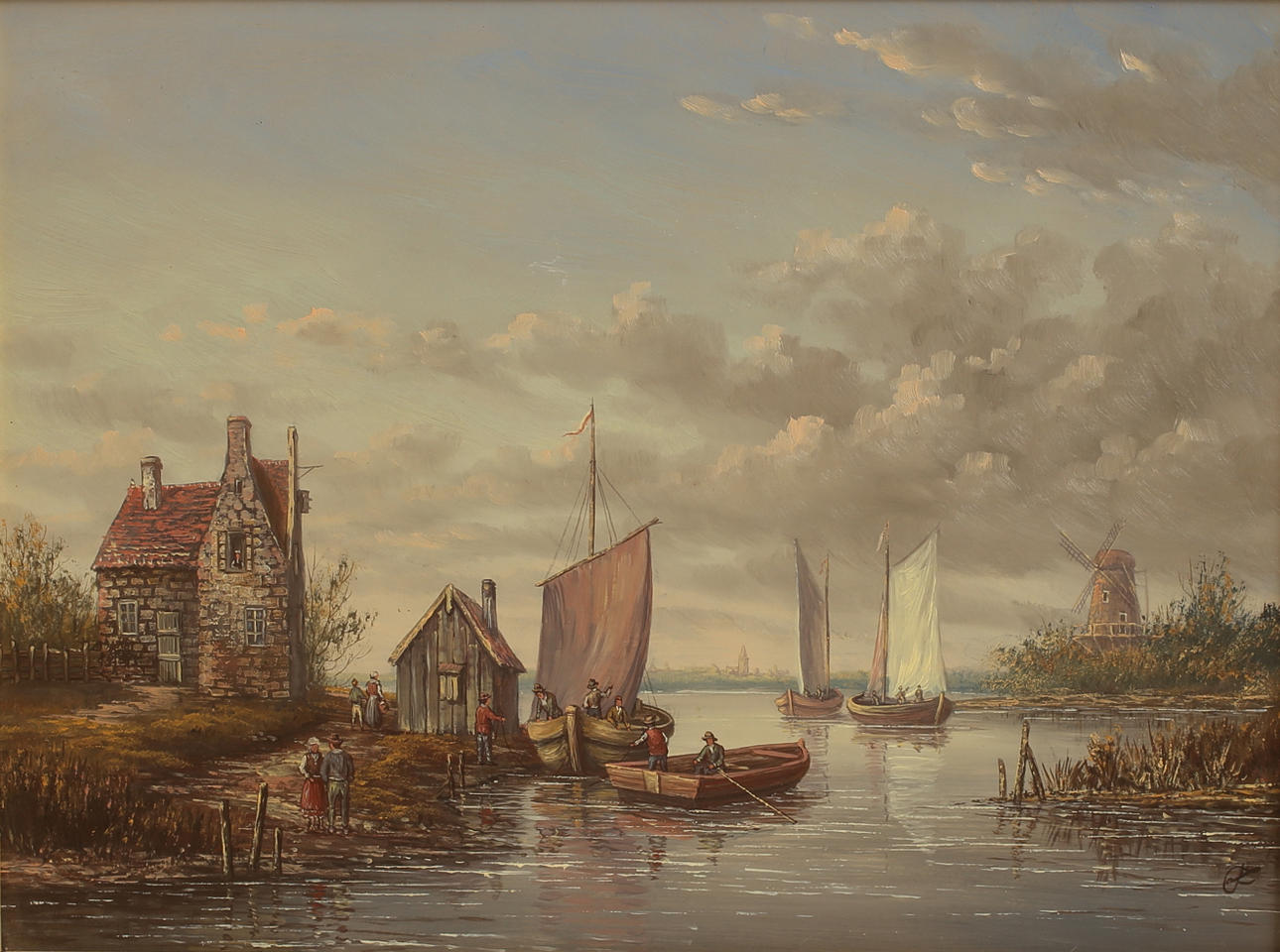 ZOLTAN FEHERVARI. Oil on Board, monogram signed.