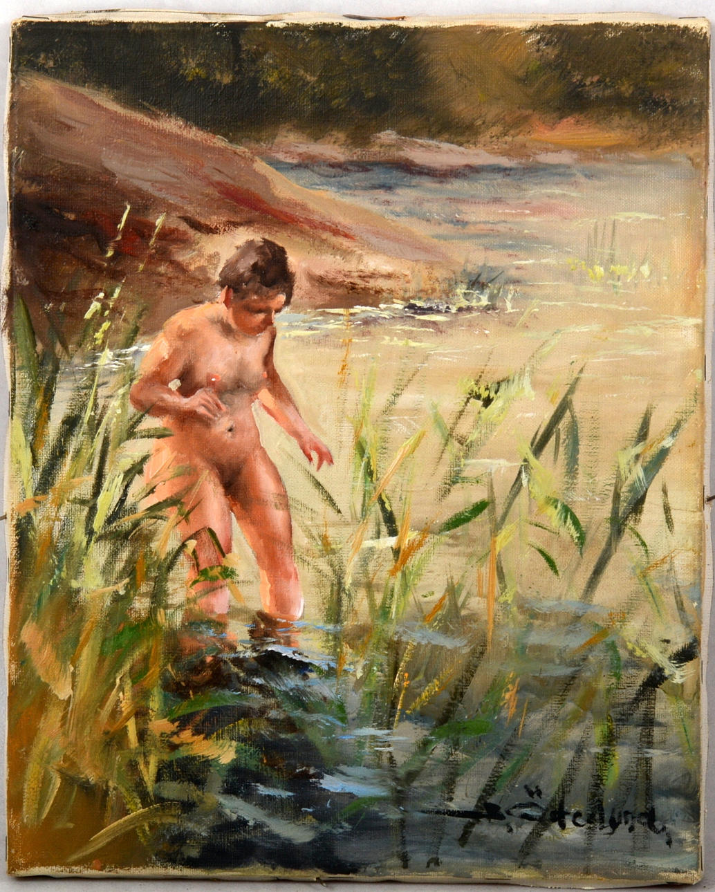 BERT ÖSTERLUND. Olja på duk.