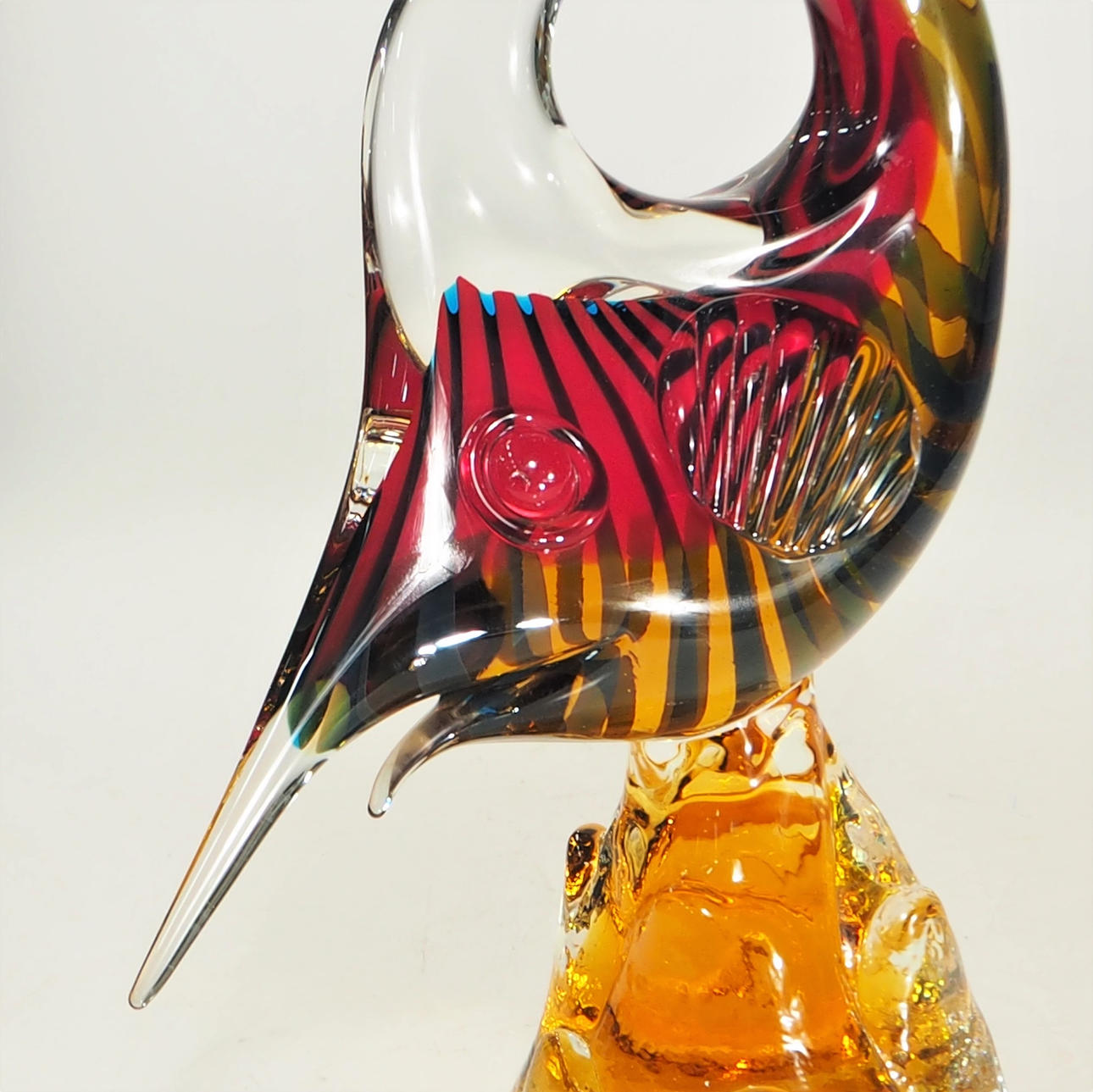 MURANO, hahmottelu, kala, lasi.