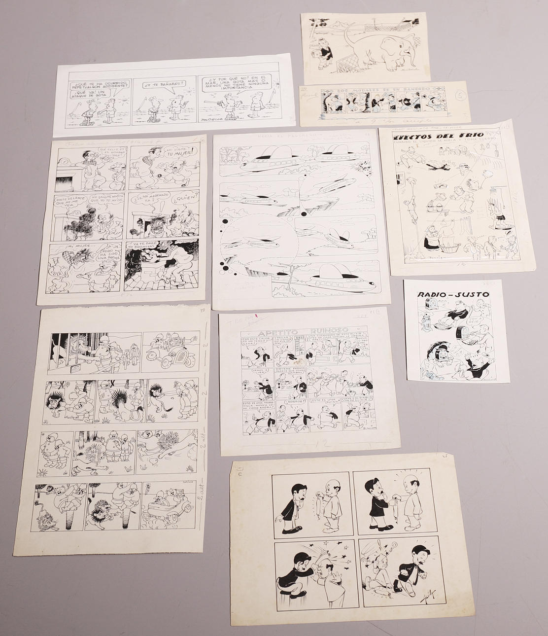 10 originale tegninger til tegneserier.