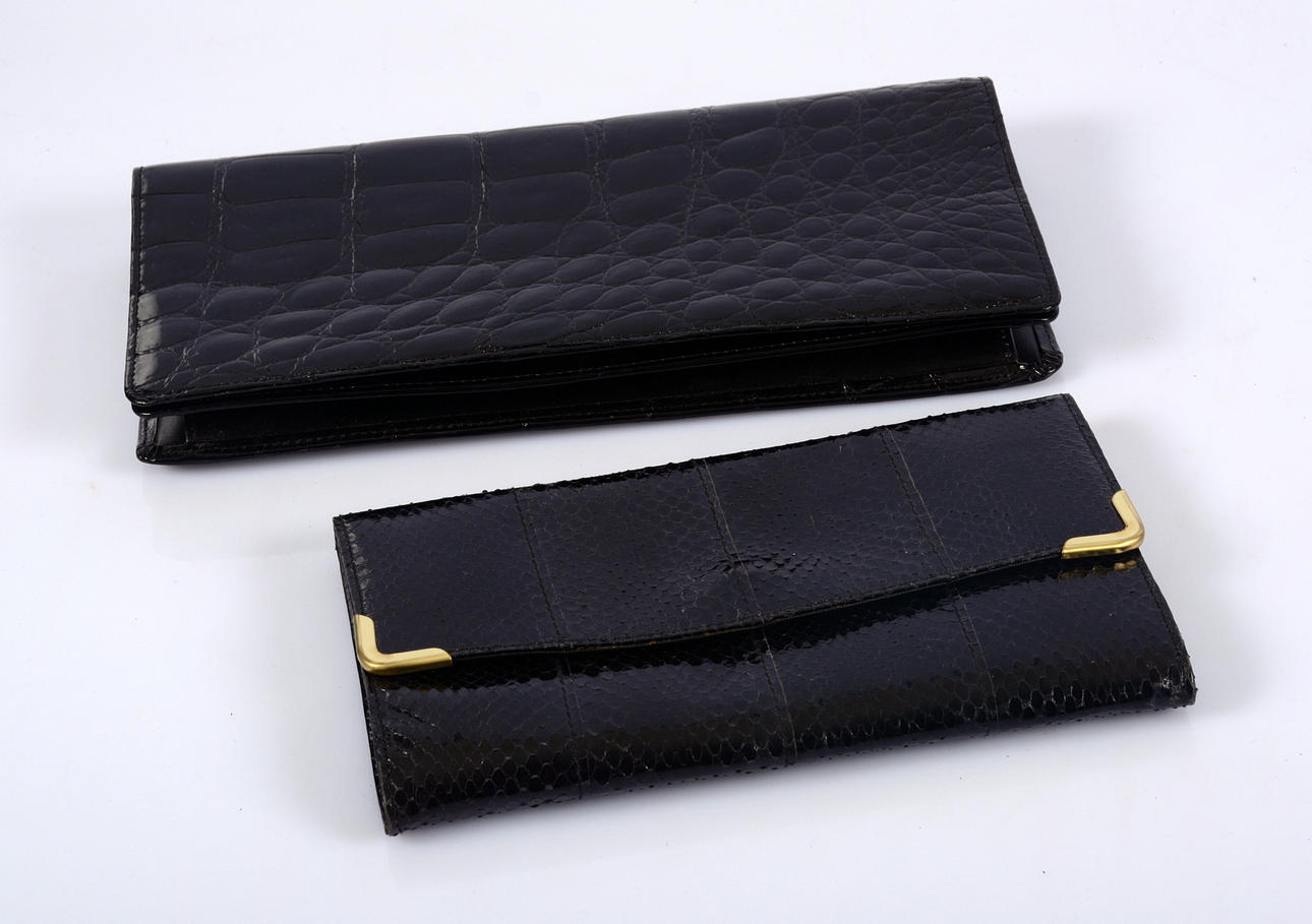 KUVERTVÄSKOR, 2 stycken, 1950/60 tal.