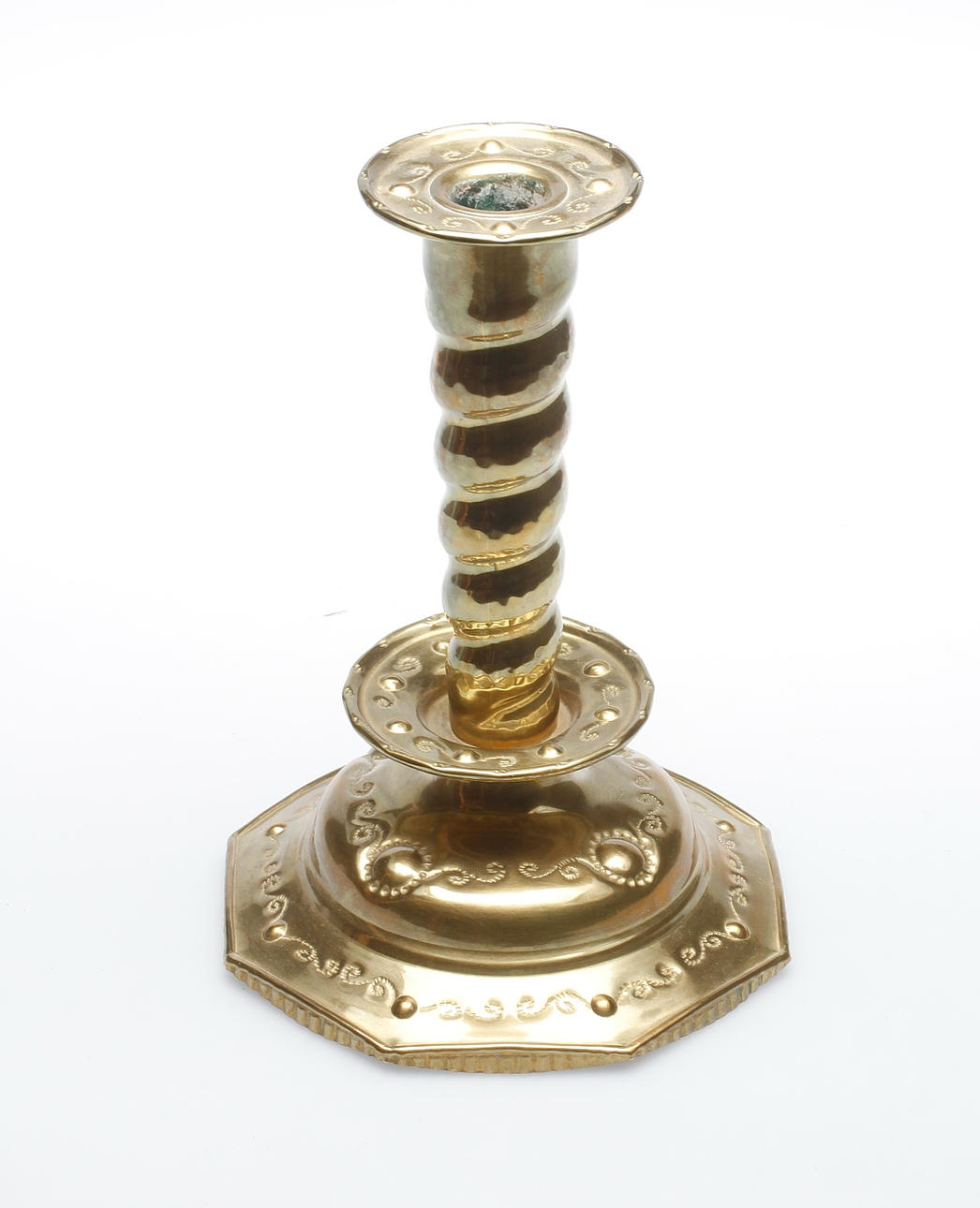 LJUSSTAKE, mässing, barockstil, 1800-tal.