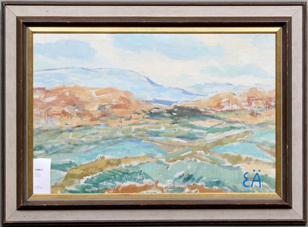 ERLING ÄRLINGSON. Oja på pannå, signerad EÄ.