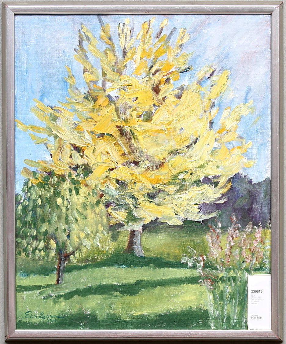 EDVIN LAGMAN. Olja på duk, signerad och daterad 1984.