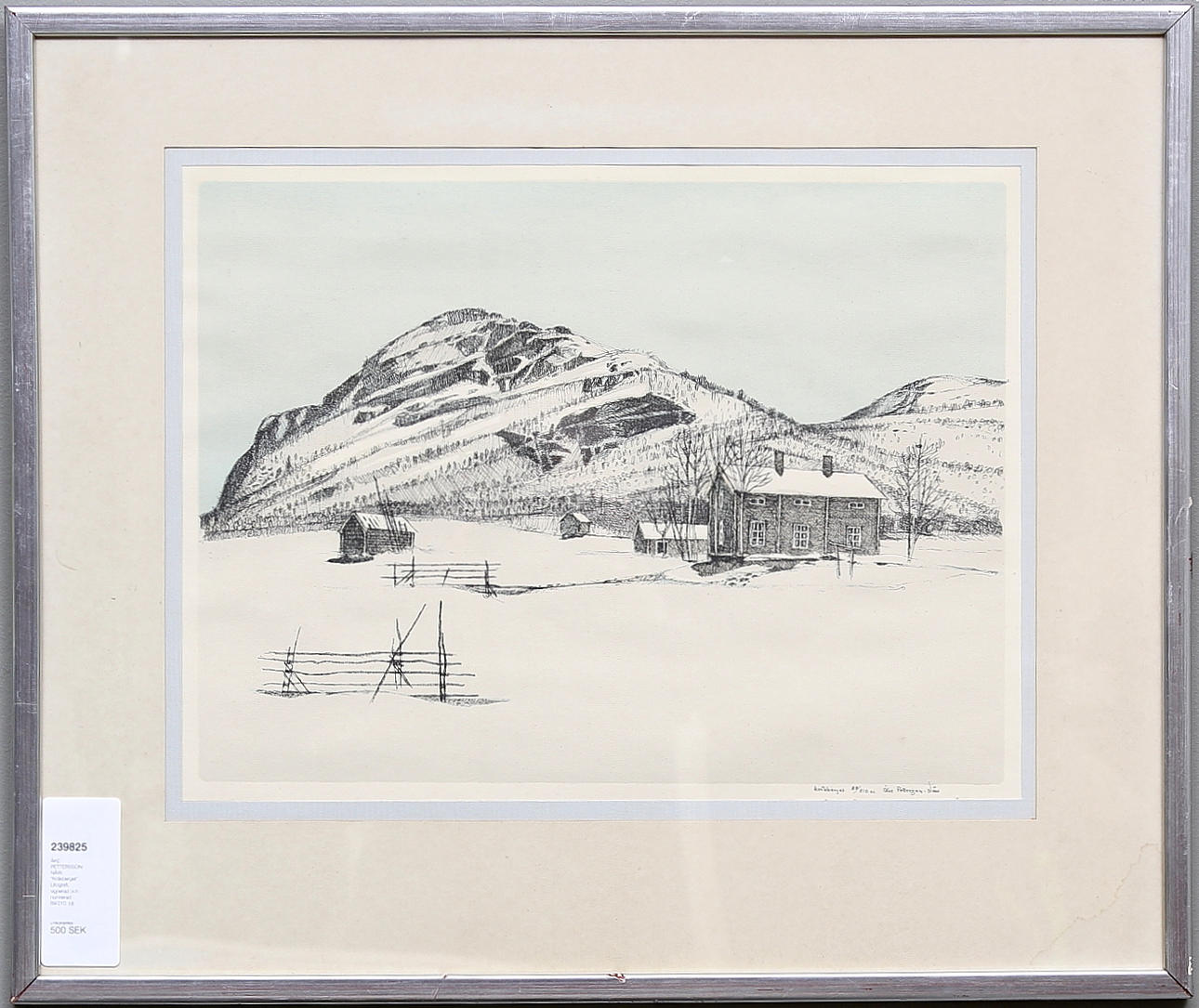 ÅKE PETTERSSON-NÅW. "Kråkberget". Litografi, signerad och numrerad 89/210.