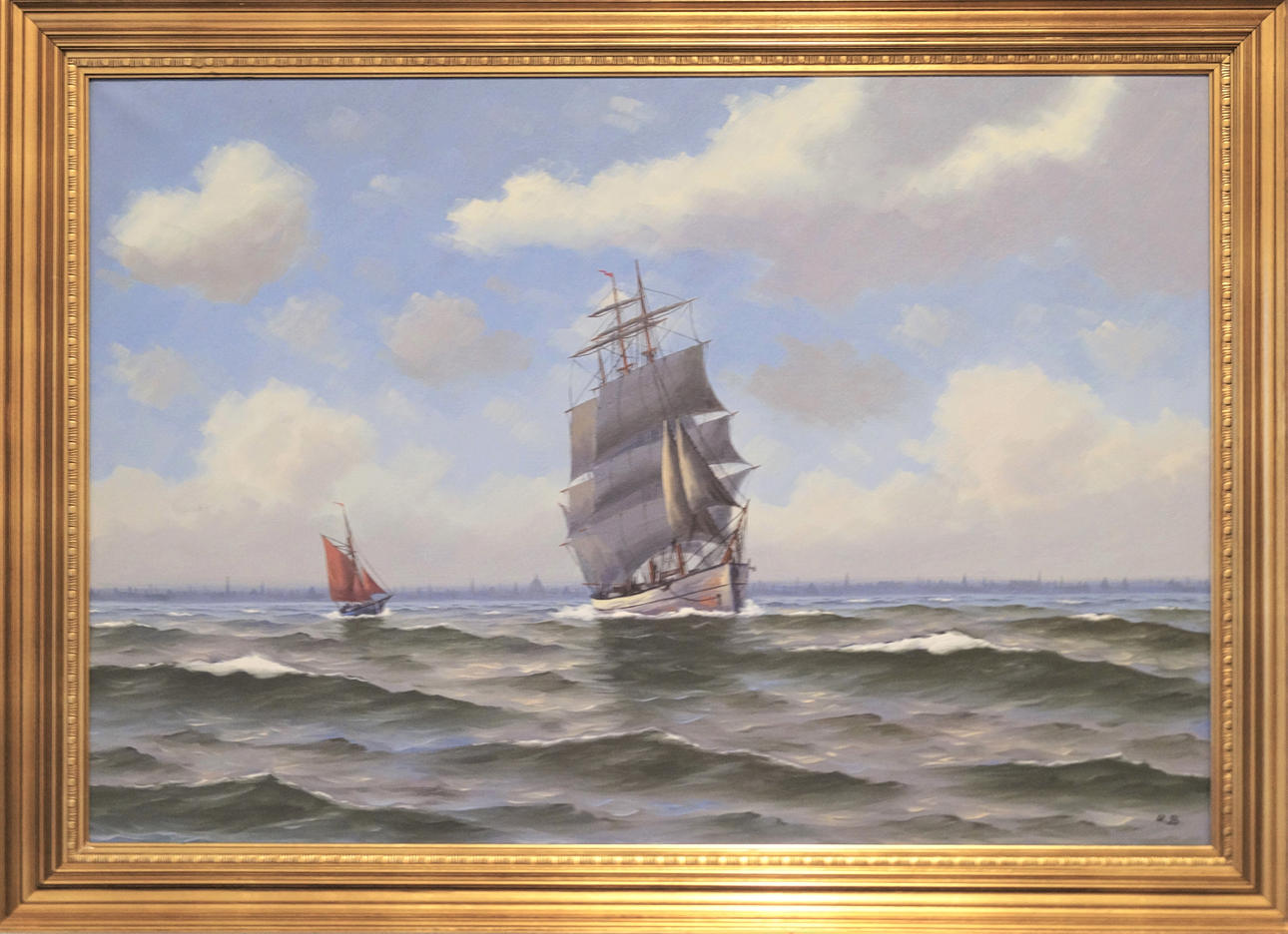 Unknown artist, signed St B, marine motif.