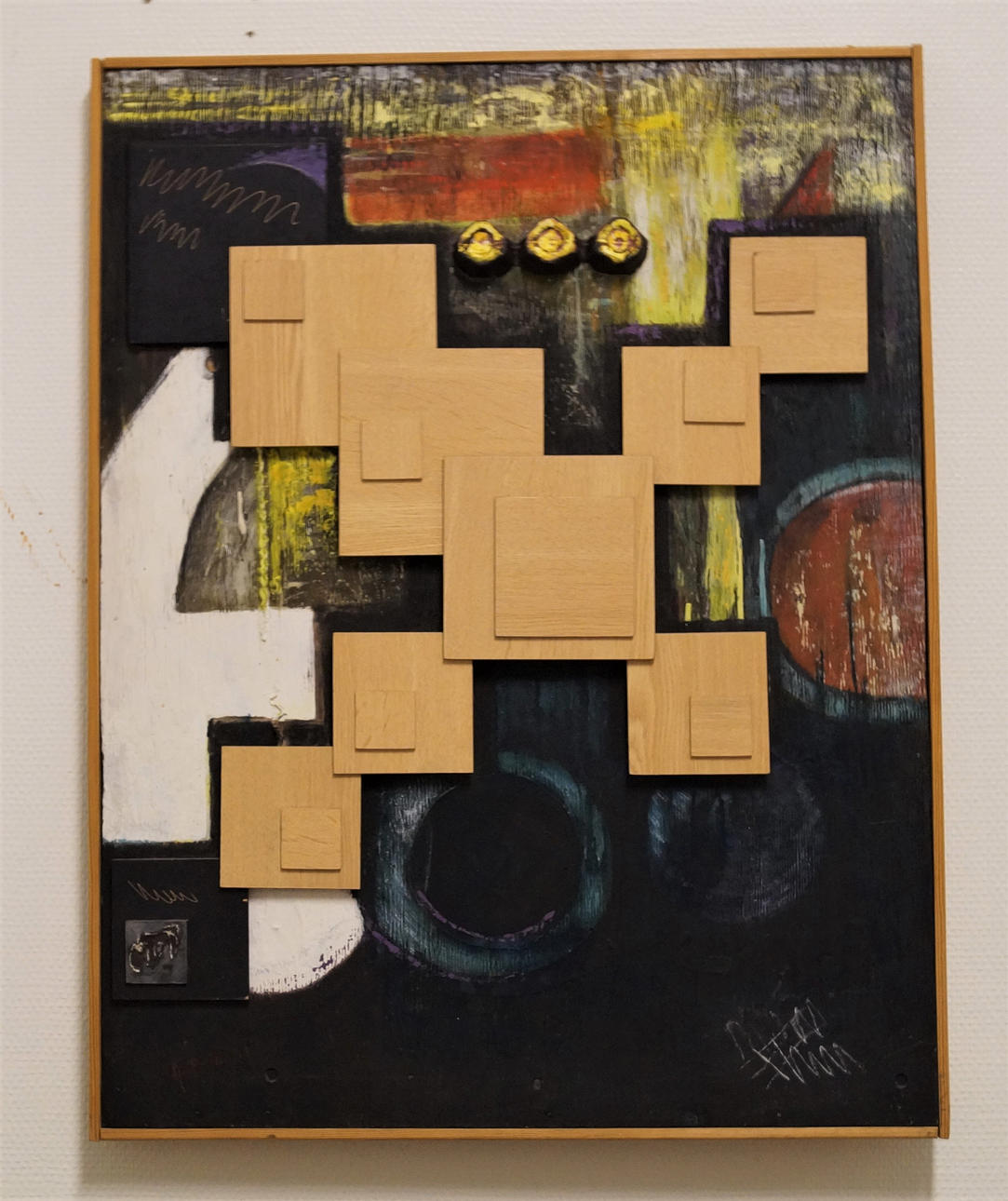 KOMPOSITION, trä, signerad Å-B-m.