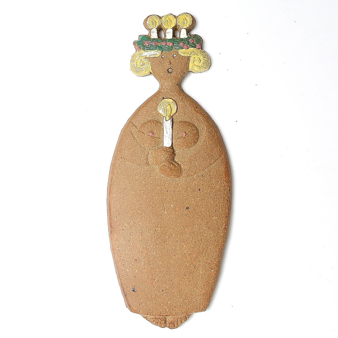 STIG LINDBERG, lergods, relief, "Pepparkaksserien" signerad, studiohanden. Gustavsberg.