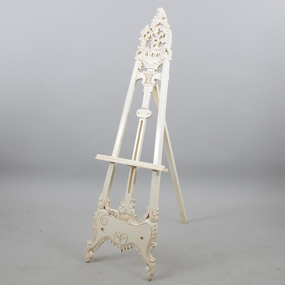 STAFFLI, vitmålat trä, rokokostil, samtida.