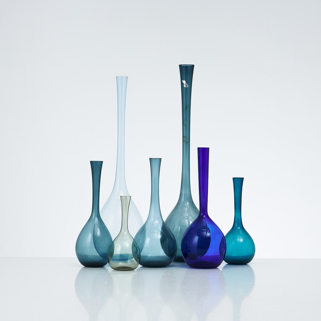 BULBVASER, 7 st, bl.a. Arthur Percy, Gullaskruf. Glas - Konstglas ...