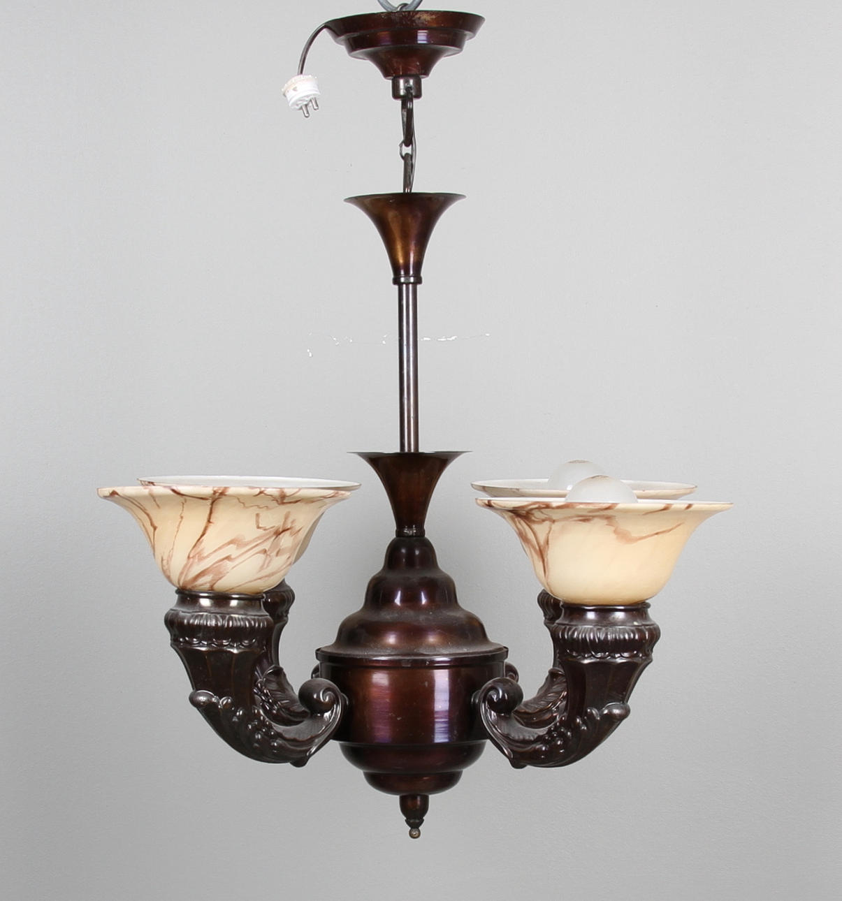 TAKLAMPA, koppar, 1920-tal.