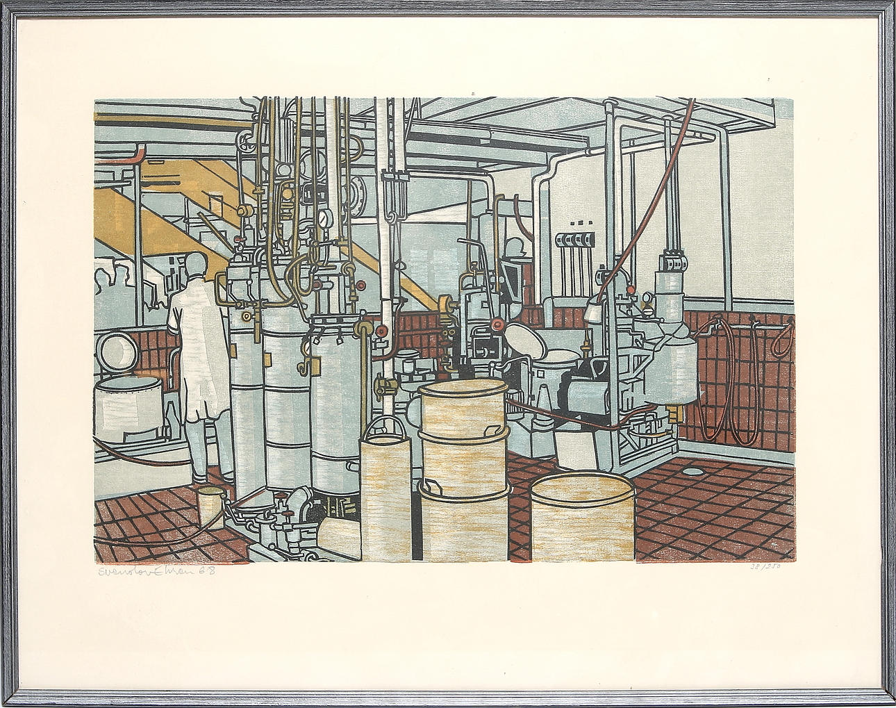 SVEN OLOF EHREN. Färglitografi, signerad, daterad -68 samt numrerad 38/250.