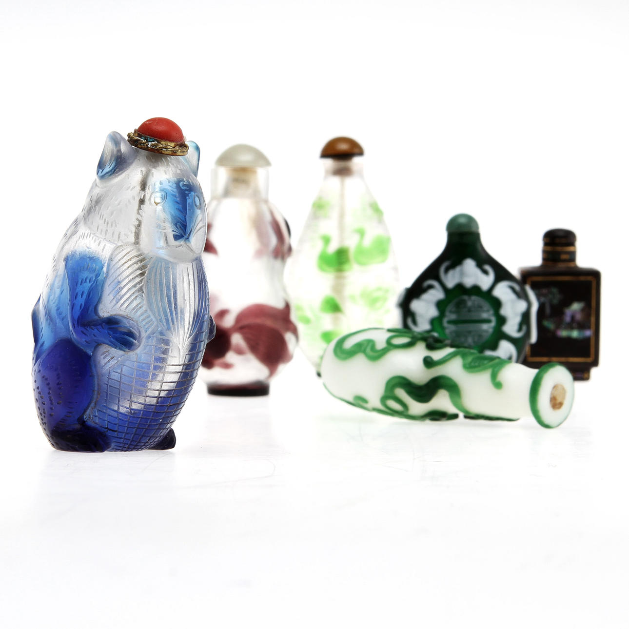 SNUSFLASKOR, 6 st, Kina samt Japan.