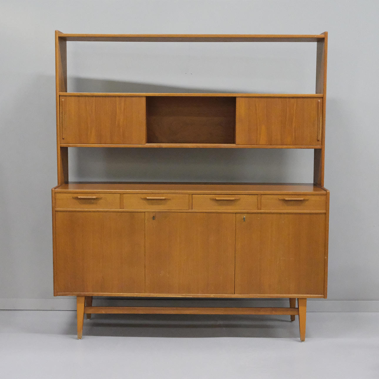 BOOKSHELF, TEAK, 1960s, 2 PARTS.