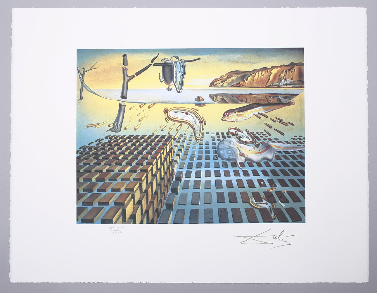 SALVADOR DALI (1904-1989). Disintigration av uthållighet av minne.