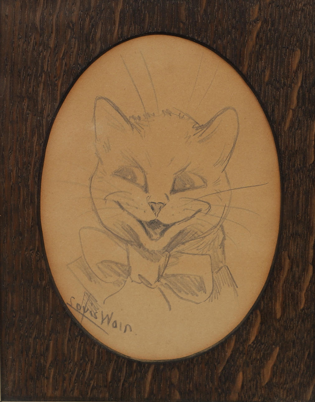 LOUIS WAIN (1860-1939). CAT WITH A BOW TIE.