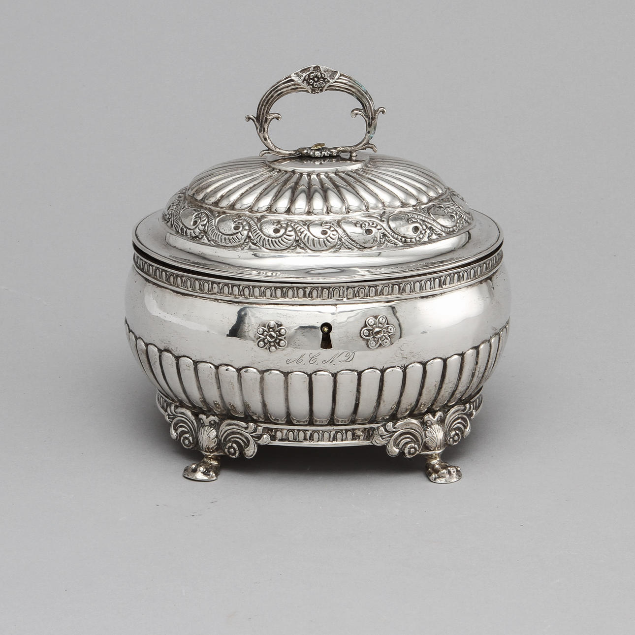SOCKERSKRIN, silver, Erik Söderholm (1827-1880), Härnösand.
