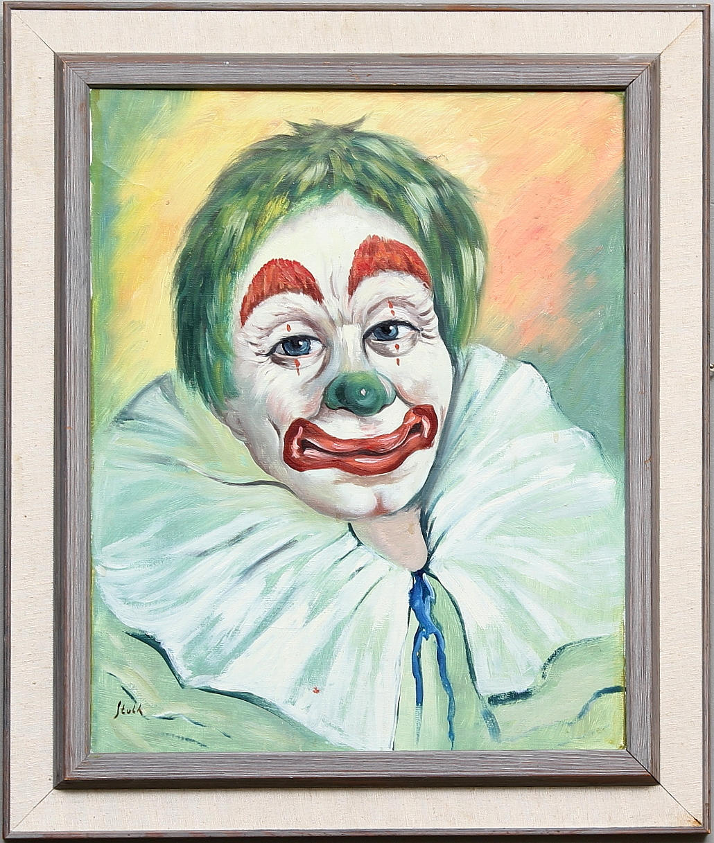 OIDENTIFIERAD KONSTNÄR. Olja på pannå, signerad Stulk.