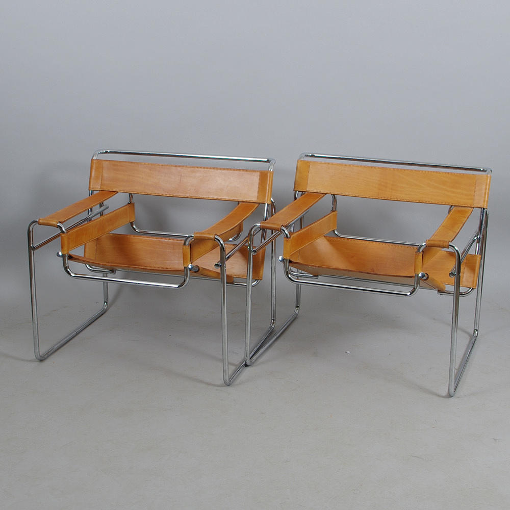 FÅTÖLJER, 1 par, Marcel Breuer, Efter.