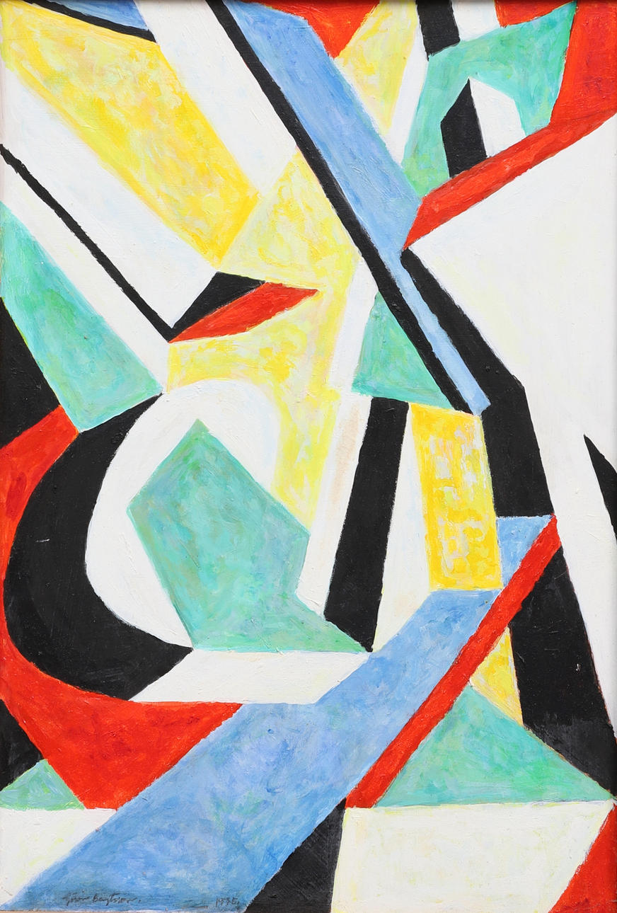 GÖRAN BENGTSSON. Óleo sobre Tabla, "UFIR", firmado.