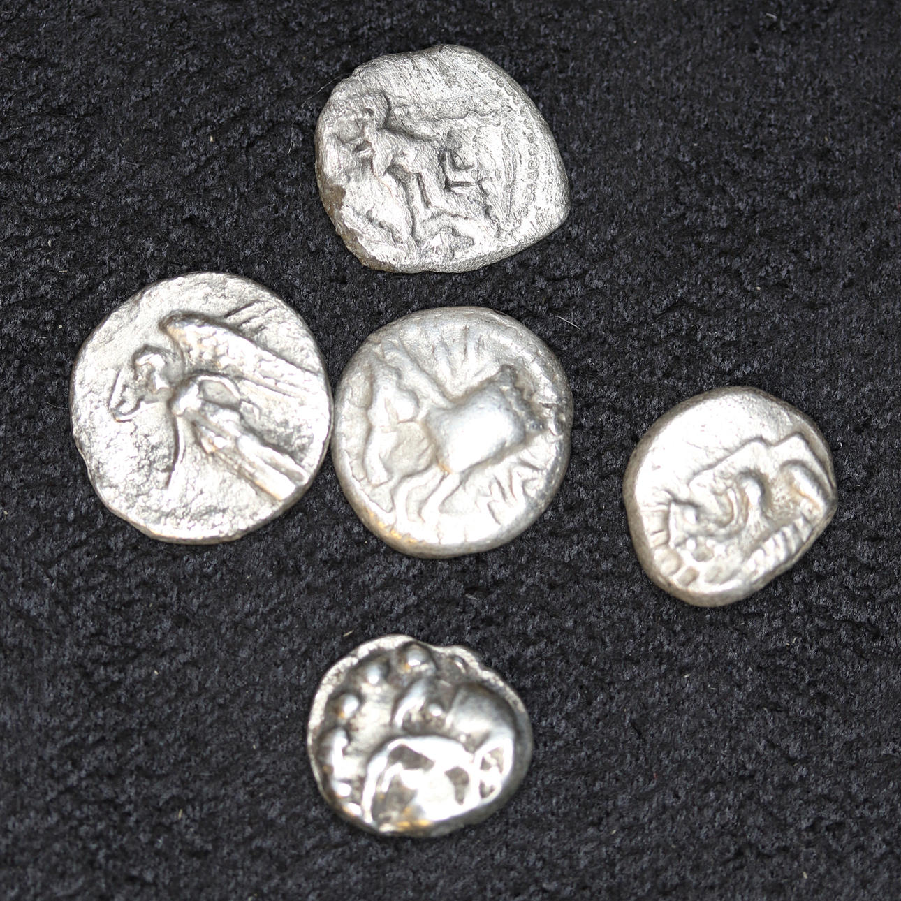 GREKISKA, ANTIKA MYNT, silver, 5 st.