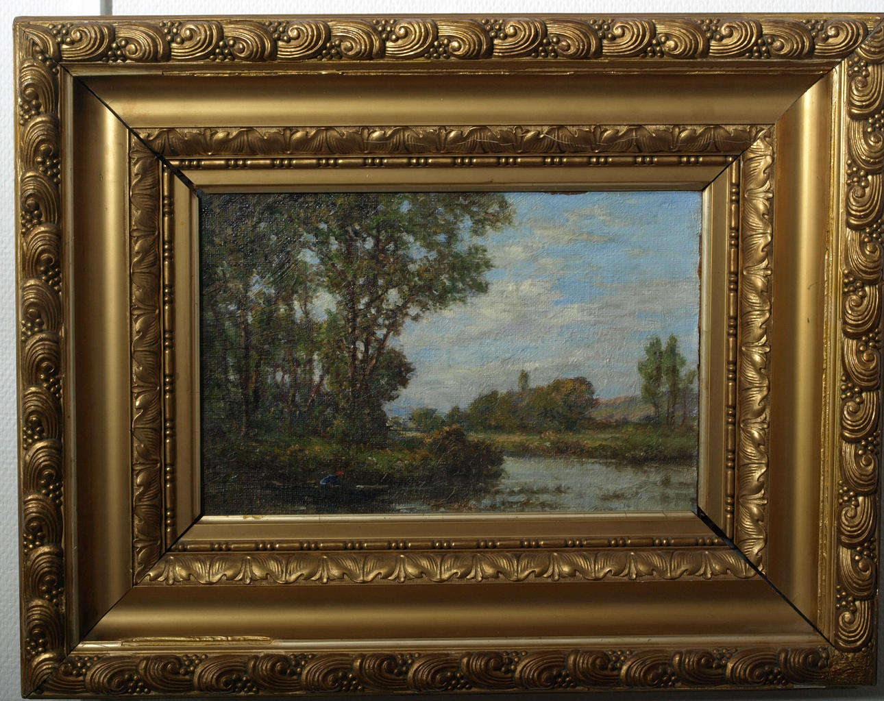 OIDENTIFIERAD KONSTNÄR, Olja på duk, uppklistrad på pannå, tidigt 1900-tal.