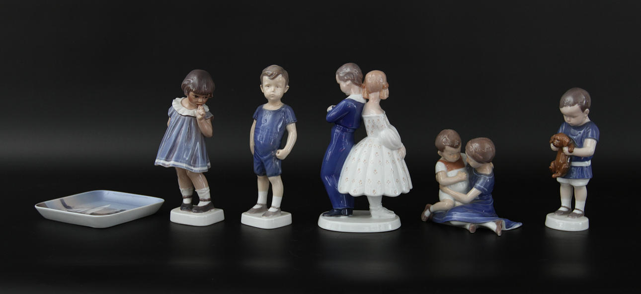 PORSLINSFÖREMÅL, 6 delar, Danmark.