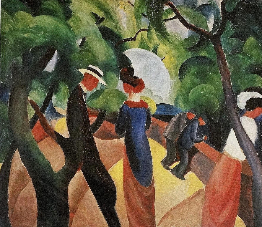 AUGUST MACKE. PASEO, impresión de arte.