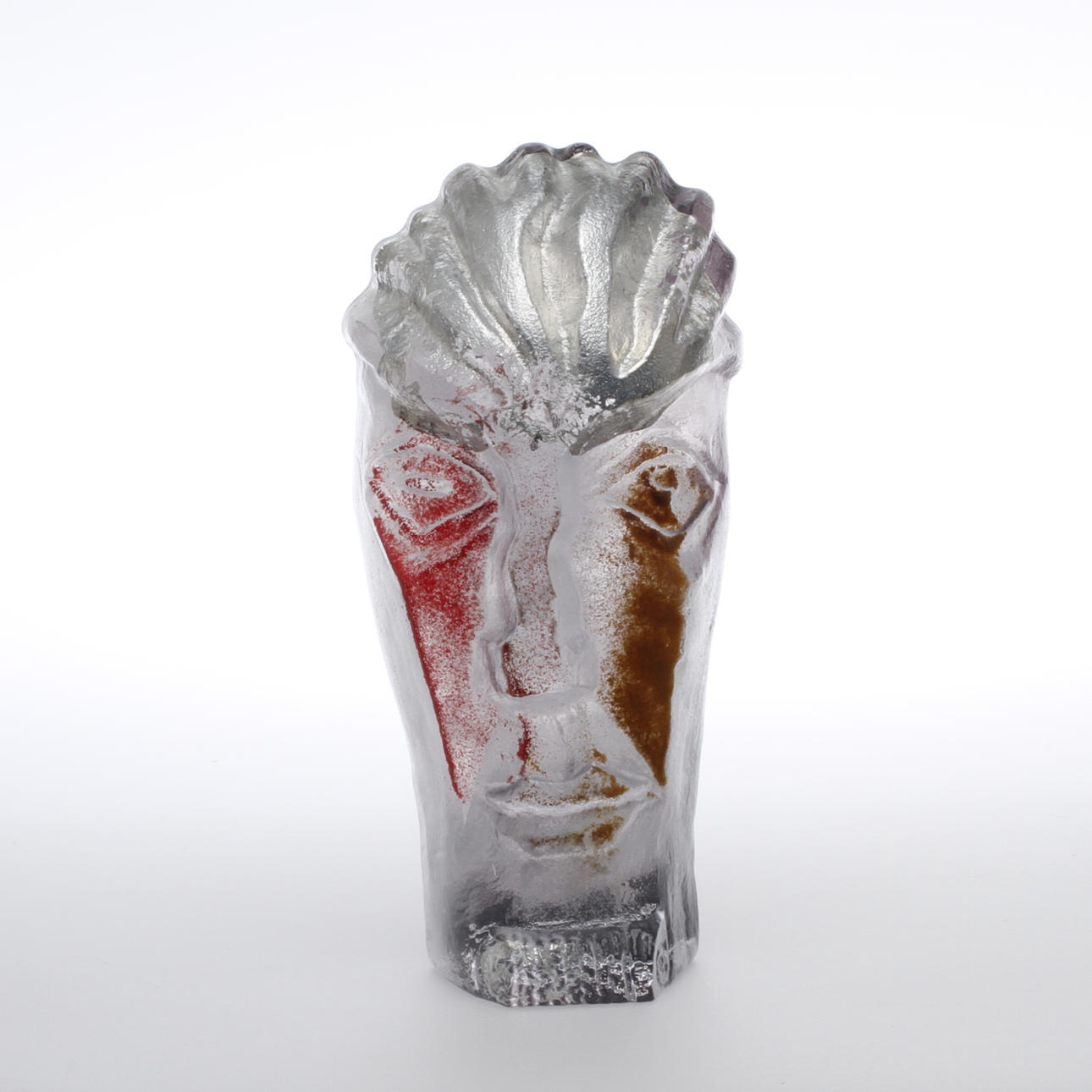 SKULPTUR, glas, etikettmärkt Johansfors.