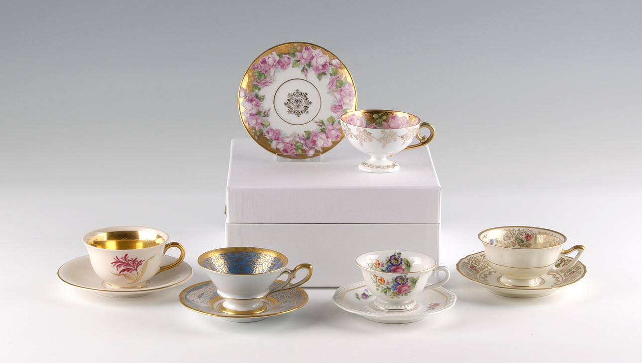 MOCKAKKOPPAR med FAT, fem stycken, Tyskland. 1900-talet.